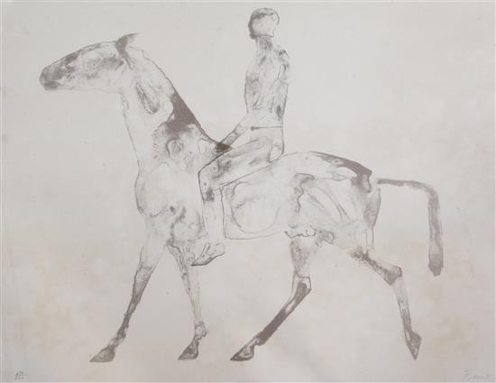 § Dame Elisabeth Frink R.A. (1930-1993) Grey Rider 22.5 x 29.75in.